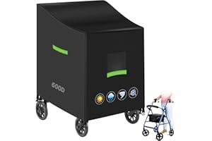 YedZen Rollator Cover, Heavy Duty 600D 26"x28.3"x35.4" Universal 4-Wheel Rolling Walker Cover, Waterproof Rollator Walker Cover, Walker Covers with Reflective, Windproof Buckles＆Air Vent, 66x72x90cm