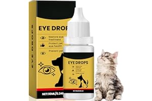 MUBUNI 10ML Pet Eye Drops for Cats & Dogs,Dog Eye Drops & Cat Eye Drops for Itchy Eyes, Dog Eye Cleaner Stain Remover,Gentle Eye Drops for Itchy Eyes,Eye Spray for Dry Eyes,Care & Cleaning Around The Eyes