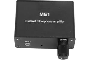 DPOFIRS Electret Microphone Amplifier Board Microphone AMP Amplifier DC5-12V, 3.5mm Input Mic Preamplifier, Gain 0‑20db Adjustable