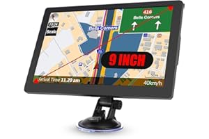 NAVMOIR Navigatore GPS 9" per Auto Camion Camper – Mappe Europa 2025 Preinstallate, Aggiornamenti Gratuiti a Vita, Navigazione Vocale, Avvisi Autovelox, Percorsi Personalizzati per Camion e Camper