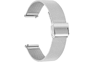 TRUMiRR Compatible avec Garmin Vivomove Trend/Venu Sq 2 Music/Venu Sq 2/Sq Music Bracelet de Montre, 20mm Bracelet de Montre en métal en Acier Inoxydable tissé en Maille Sangle à dégagement Rapide