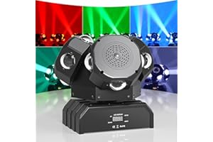 WZYBUTA 180W Moving Head LED Beam Bühnenlicht dmx512 Discolicht Partylicht RGBW Stroboskoplicht für DJ Bars Partykeller Club Disco Beleuchtung Lichttechnik
