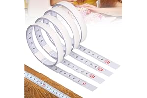 HZYIQ Metro a Nastro Autoadesivo, 4 Pezzi Metro a Nastro Adesivo Metrico 1M, Nastro di Misurazione Acciaio Carbonio Metro Adesivo per Banco Lavoro, 2 Sinistra a Destra-1 Destra a Sinistra-1 Centrato