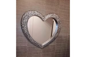 DEENZ LARGE HEART SHAPE WALL MIRROR HOME DECOR LIVING ROOM WALL MIRROR HEART WALL MIRROR