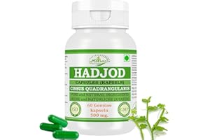 MORSAN NUTRAVEDA Hadjod (Cissus Quadrangularis, Harjor) Capsules | 500 mg. - 10:1 Potent Extract | Ayurvedic Herbal Supplement | 60 Vegan Capsules for Men & Women (Pack of 1 Bottle)