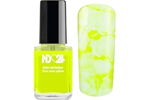 ‎ND24 NAILDESIGN Color Ink Nail Art Tinte Neon Gelb Marmor-Look - Regenbogen Effekte - Made in Germany - 12ml