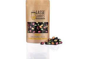 ‎LASSE LAKRITS LASSE LAKRITS® Lakritz Mix Frucht – Bunte Lakritz Mischung mit Erdbeere, Zitrone, Apfel & Orange | Fruchtig, weich & lecker | 500 g Beutel