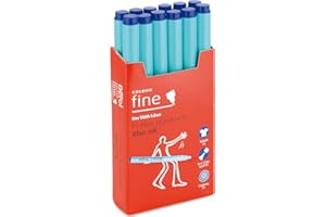 Berol Colour Fine Fibre Tipped Pen with 0.6 mm Line Width - Black, Pack of 12
