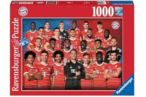 Ravensburger Puzzle 17127 - FC Bayern Saison 2022/2023-1000 Teile FC Bayern München Puzzle für Erwachsene und Kinder ab 14 Jahren