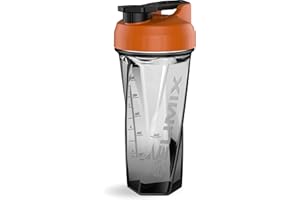HELIMIX 2.0 Vortex Protein Shaker, 800 ml (28 oz) - Gourde Portable et Étanche pour Boissons Protéinées & Smoothies, Sans Bille, Compatible Lave-Vaisselle