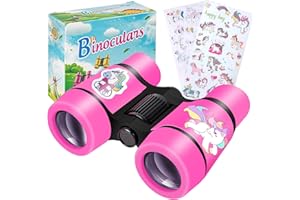 EXQUIMA Binoculars Kids,Kids Binoculars for Ages 3-12 Boys Girls, Outdoor Gifts Toys for Kids- Perfect for Bird Watching For Boys Sports And Outside Play, Bird Watching(Pink)