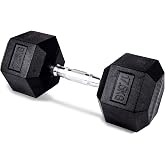 unycos - Hexagonal Dumbbell with Chrome Grip - Rubber Coated - Home Fitness &amp; Gym, Short Weight for Functional Training | Cro