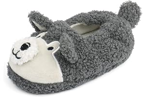 LACOFIA Pantofole Peluche Coniglio Invernali per Bambini in Gomma Antiscivolo