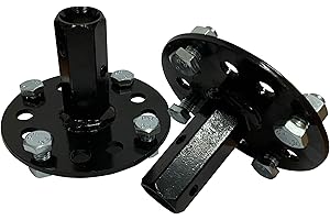 Bricoferr PT600041 Axe hexagonal de 23 mm pour roues métalliques et matériel de motobineuse, Lot de 2 pièces