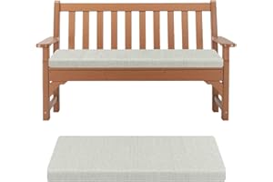 ‎KIMGULL Kimgull Bankauflage Sitzkissen Bank Auflage Ersatzpolster Schwamm Bankkissen Mit Reißverschluss Abnehmbarem Schlippabsicher Stuhlkissen Für Schaukeln Fensterbank (80X40X5CM Beige)