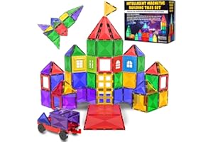 Desire Deluxe Kit Bloques de Construcción Magnéticos 3D para Niños de 3 - 7 Años - Juguete Educativo con Figuras Geométricas para Desarrollar la Creatividad de Sus Pequeños - 57 Piezas