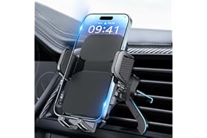 Brencco Soporte para Movil Coche Rejilla de Ventilación Metálico & Doble Pata Universales Suporte Telemovel Carro 360° Rotación para Smartphones 4.0''-7.0''