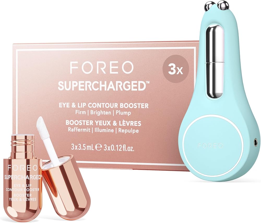 Foreo A Wink 'n' a Smile Paketi - BEAR 2 eyes&lips Mikro Akım Masaj Cihazı + Foreo SUPERCHARGED Göz, Dudak Çevresi Güçlendirici Serum 3x3.5ml