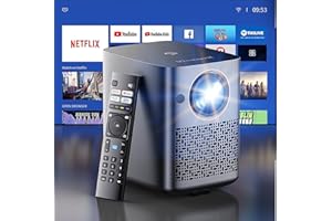 【Netflix&Dolby Audio】VISULAPEX NX3 Projektor Netflix 15000L autofokus/korekcja trapezowa WiFi 6 Projektor Full HD 1080P, obsługa HDR10 HLG Projektor wideo do kina domowego
