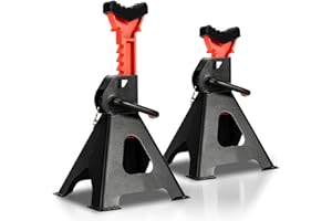 ‎JOPASSY Jopassy Unterstellbock 3T Tragkraf, 2 Stück Unterstellbock höhenverstellbar 285-430mm, unterstellböcke kfz mit Sicherung, Auto PKW Abstellbock Stützbock Ständer