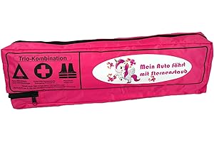 Thomatex Einhorn 3in1 Kombitasche Verbandtasche Warnweste Warndreieck Verbandkasten PINK