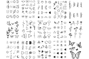 Sugeru 15 Fogli Super Resistente Tatoo Temporanei (214 Motivo), 2 Settimane - L'originale | Resistente All'acqua + Vegan + Nuova Tecnologia | Tatuaggi Semipermanenti, Tattoo Temporanei,Tattoo