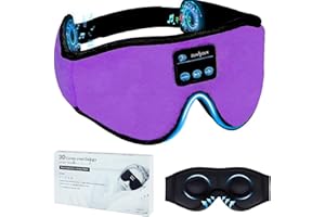 ZUXNZUX Mascherina Dormire Musica Wireless Bluetooth 5.0 Sonno Maschera 3D Cuffie Senza Fili con Altoparlanti Stereo HD per Sonnecchiare Viaggiare Yoga Meditazione Donna Uomo