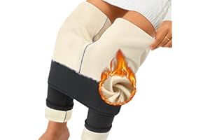 Nadeer Legginsy z podszewką polarową damskie legginsy termiczne zimowe ciepłe grube spodnie na co dzień miękkie rozciągliwe spodnie