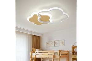 AOLED LED Deckenleuchte Kinderzimmer Deckenlampe Blumenform Bambus Deckenbeleuchtung 36W Dimmbar mit Fernbedienung Deckenleuchten für Kinder Schlafzimmerlampe Babyzimmer Mit Nachtlichtfunktion 50cm