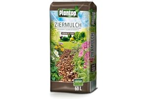 Plantop Ziermulch Wegemulch Rindenmulch Dekormulch Körnung fein 10-30 mm (60 Liter)