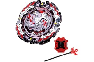 Ficho Battling Tops Spinning Top with Two-way Pull Ruler Launcher Left and Right Rotation Novelty Toy Set Suitable for Boys's B-131, One Size