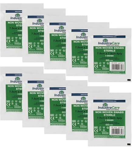 Hartmann Medicomp Vlies Compress 7.5 X 7.5 Cm – 25 Confezioni Da 2 Pezzi (50 Compresse) – Garza Non Tessuta 6 Strati