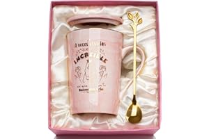YIKILYLIFE Regalos Originales para Mujer Taza, Regalos Navidad Regalo Mujer Regalo Taza Cerámica 400ml, Regalos Personalizados para Muje-r, Regalos para Mujers Taza, con Tapas, Cucharas, Tarjetas, Cajas Regalo