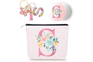 Bingtoo Trousse de Toilette Femme, Trousse de Maquillage Personnalisée, Cadeaux d'anniversaire pour Filles et Femmes (S)