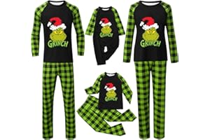 Tomortsun Weihnachtspyjama Familie Set Weihnachtsoutfit Familie Pyjama Passender Weihnachten Familien Schlafanzug für Herren Damen Kinder Baby Nachtwäsche Christmas Hausanzug