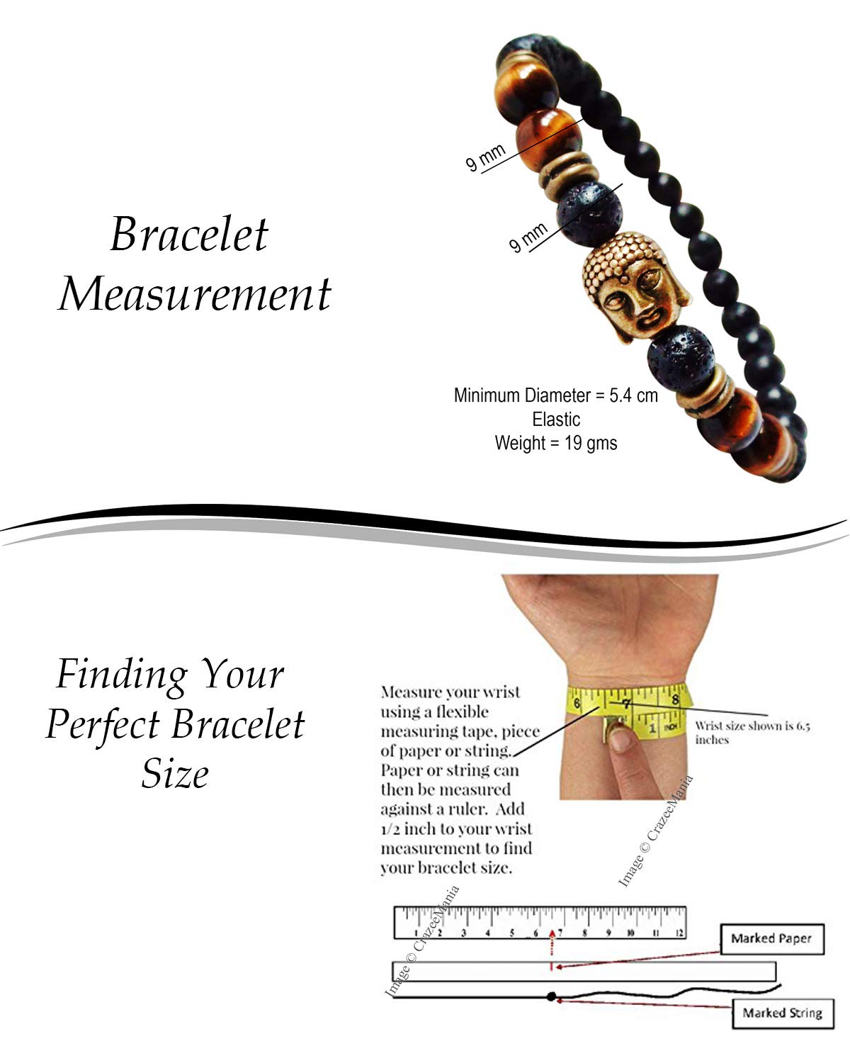 Young & Forever Gift Natural Gemstone Reiki Feng Shui Healing Crystal Beads Hand Triple Protection Lucky Bracelet Buddha Bracelet. Unisex. - Image 7