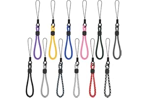 simarro 12St. Finger-Lanyard Kleiner Handgelenkriemen, Verstellbare Nylon Finger Handgelenk Hals Lanyards Anti-Verlust Handgelenk Riemen Handschlaufe für Telefon Kamera Schlüssel