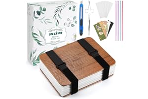 Suziko Kit professionnel de presse-fleurs-Kit de préservation de fleurs à 6 couches de 16x21 cm pour adultes et enfants-Excellent cadeau pour les amateurs d'arts et d'artisanat (Marron