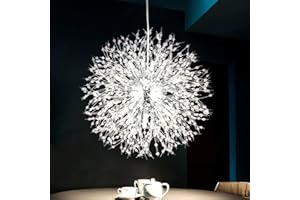 ‎VIKAEY Vikaey Modern Kronleuchter Kristall, Pendelleuchte Esstisch, Feuerwerk Sputnik Chandelier, Esstischlampe Hängend, Hängelampe Für Schlafzimmer Küche Wohnzimmer Esszimmer(16-Licht, Chrom)