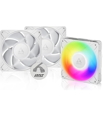 ARCTIC P14 Pro PST (5 Pak) - Krachtige Premium Ventilator, 140 mm PWM PC Fan met Y-Kabelsplitser, Casefan, 400–2500 rpm, 0 rpm <5% PWM, Hydrodynamisch Glijlager, 4-Pins - Zwart