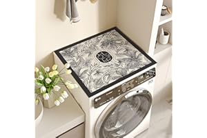 GoldeneAmeisen Waschmaschinen abdeckungen,Tabletop Waschmaschinen Auflage rutschfest,Trommel-Waschmaschinen Staubschutz,wasserbeständig,waschbar,rutschfeste Oberfläche,für KüHlschrank Waschmaschine