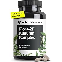 Flora 21® Kulturen Komplex – 21 Bakterienstämme + Bio Inulin – 180 ...