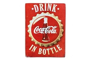 CUCUBA Kustom Art Aimant (aimant) Série Coke Coca-Cola Style Vintage pour Réfrigérateur / Garage/Bar Impression sur bois 10 x 6 cm