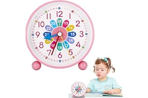 Jostift Wecker Kinder mit Nachtlicht,Kinderwecker Digital Ohne Ticken,Wecker Analog Mädchen mit Nachtlicht,Kinderwecker für Schulanfänger,Lernwecker,Nachtlicht,Kindergeschenk