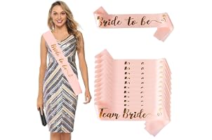 Oblique Unique® Bride To Be Schärpe – Roségold Mit Glitzer Für JGA & Hochzeit