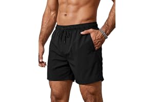 Runcati Badbyxor, herr, snabbtorkande, badshorts, män, enfärgade, strand, simbyxor, elastiska sport, träningsshorts med nätfo