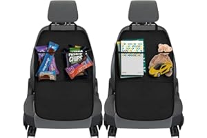 chuanhylis 2 Stück Autositz Organizer, Anti Kicking Rückenlehnenschutz Auto, Rücksitz Organizer Kinder für Rückseite Der Vordersitze Kick-Matten Schutz mit Kindern Um Das Auto Ssauber