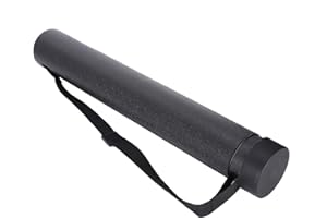QINLORGO Tubo da disegno circolare, tubo per poster, tubo telescopico per pittura, per documenti di disegni di poster di viaggio di mappe(black)