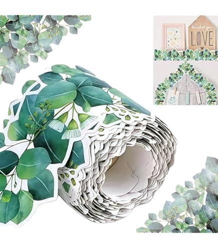 Eucalyptus Bulletin Board Border Roll (5m) - Green Classroom Display