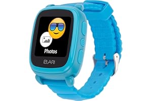 Elari 2G Reloj Inteligente Niño y Niña GPS Localizador y Llamadas Bidireccionales Audio, Chat de Voz, Botón SOS, Pantalla Táctil Grande y Brillante, Juegos KidPhone 2 (Azul)